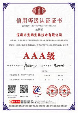 Credit Rating Certificate