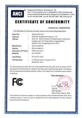 16 FCC certificate