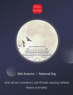 2020 National Holiday+Mid-Autumn Holiday Notice