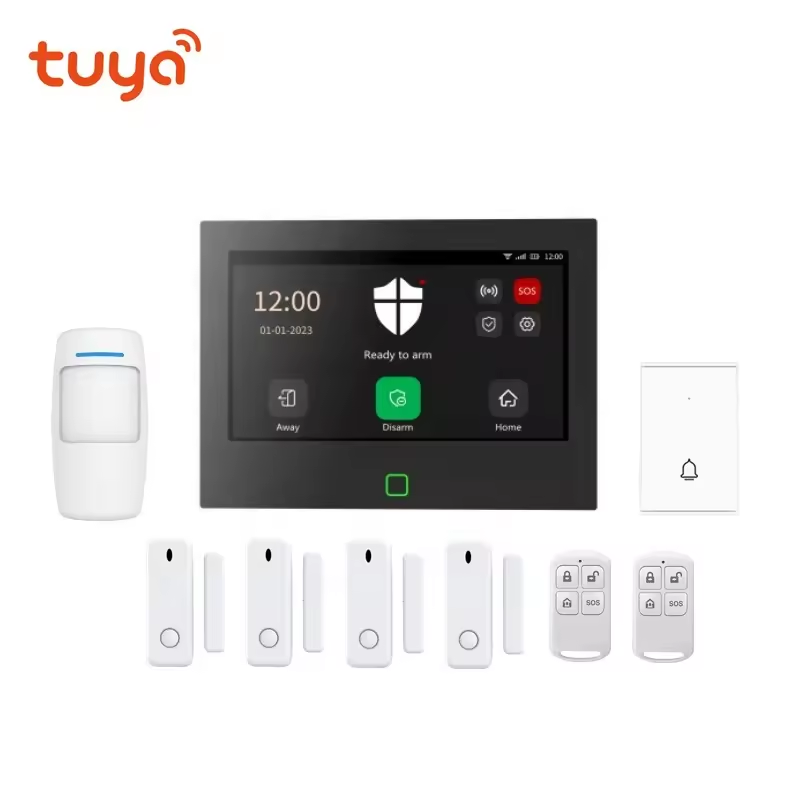7 inch Big Touch Screen New GUI Tuya Wifi 4G Alarm System LD-414